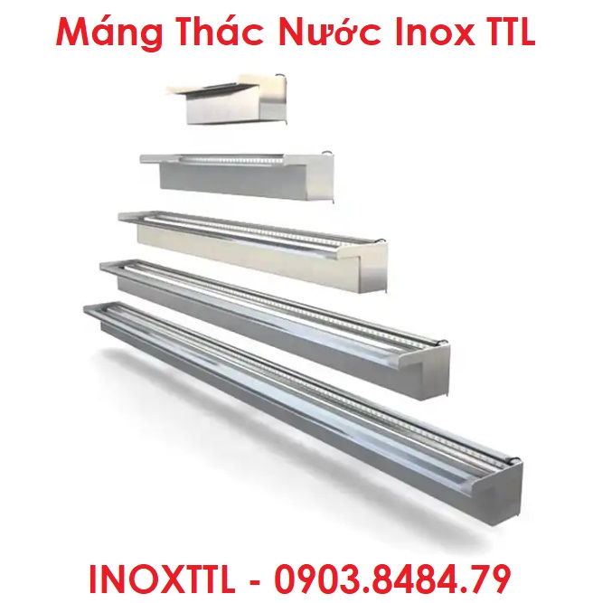 Máng tạo thác nước inox có đèn LED - Inox TTL
