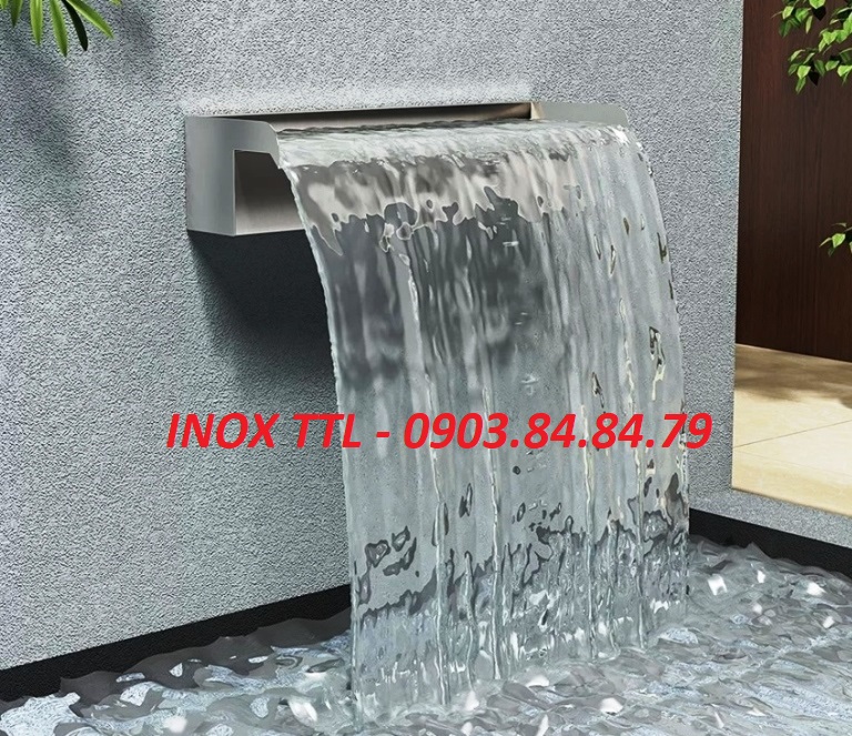 Máng nước inox gắn tường